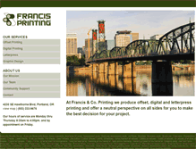 Tablet Screenshot of francisprinting.com